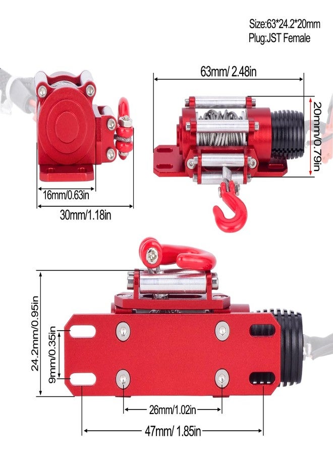 VNUHV RC Car Metal Steel Wired Automatic Simulated Winch with Switch for 1/10 RC Crawler Car Axial SCX10 RBX10 D110 D90 TRX4 TRX6 - Image 3
